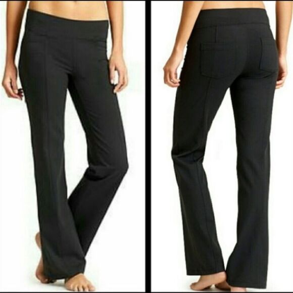 Athleta Solid Black Tech Stretch Metro Classic Yoga w/ Pockets Pants SP - Picture 1 of 6